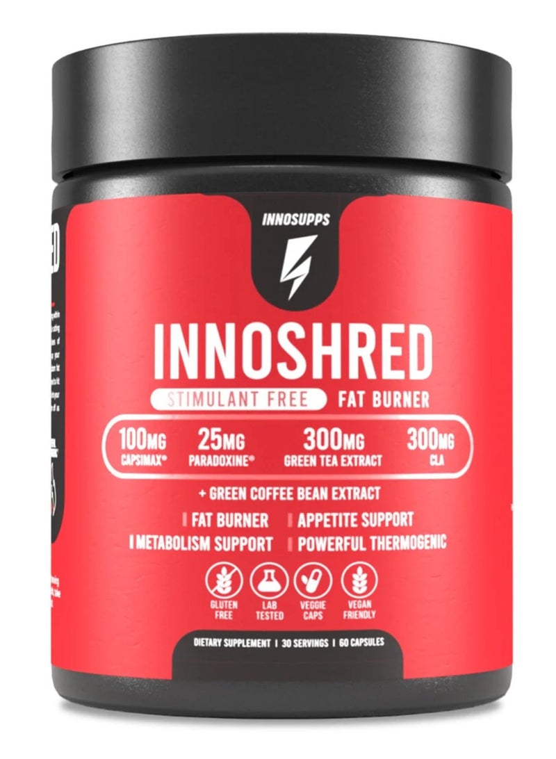 Inno Shred Day Time Fat Burner Stimulant Free - 60 Capsules