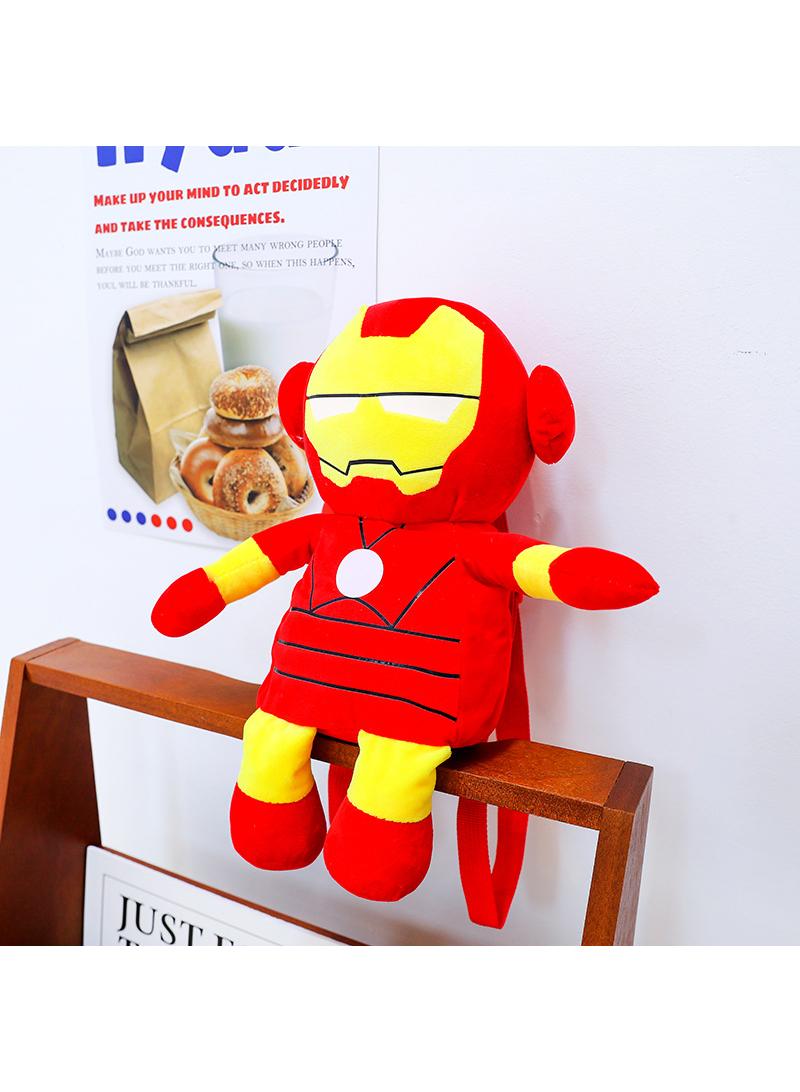 Avengers Iron Man Children's Plush Backpack Kindergarten Backpack Plush Shoulder Bag Gift For Kids 40cm