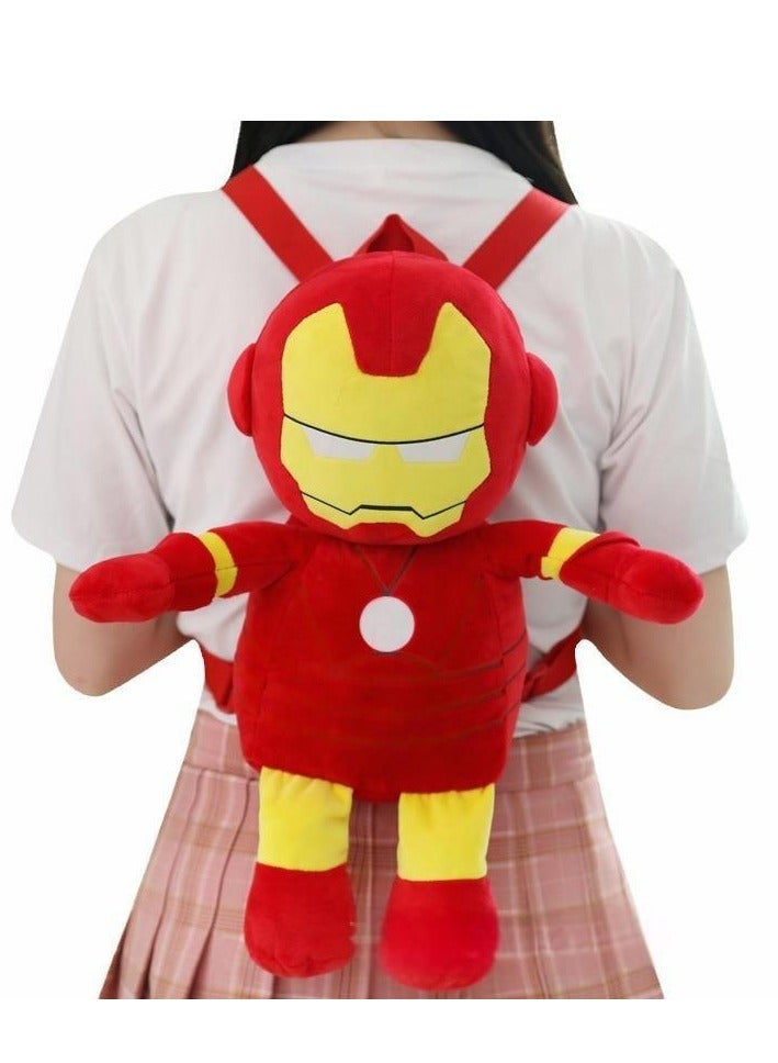 Avengers Iron Man Children's Plush Backpack Kindergarten Backpack Plush Shoulder Bag Gift For Kids 40cm