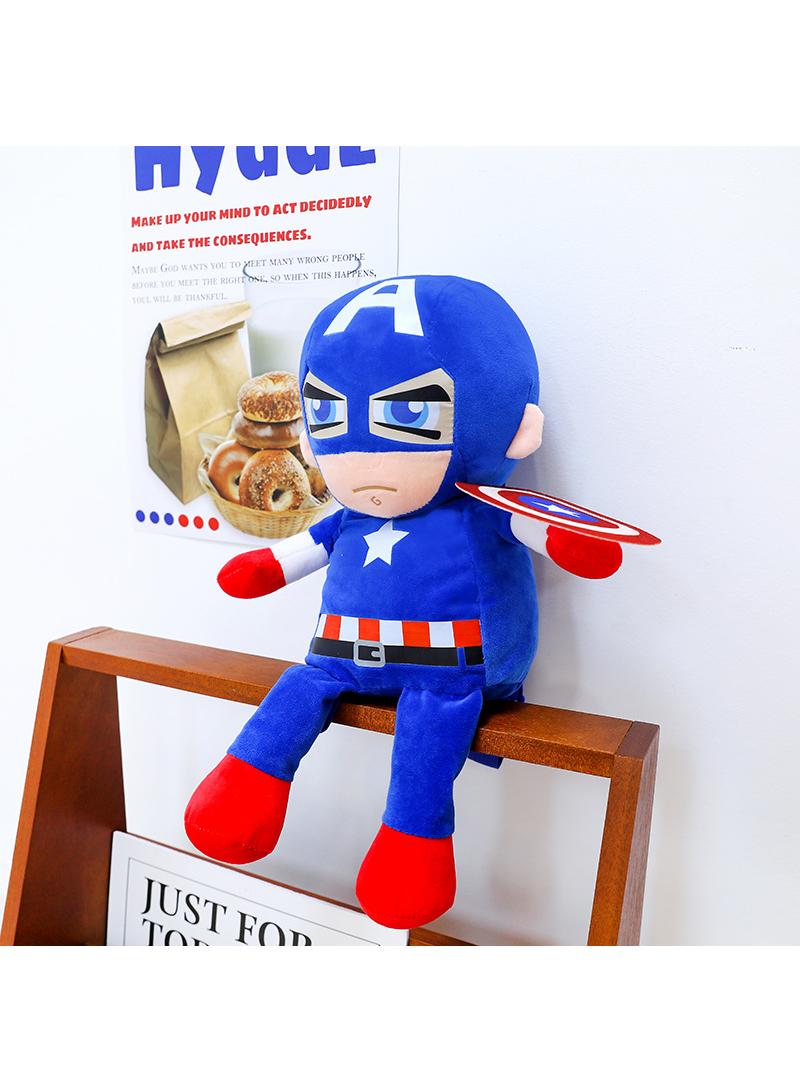 Avengers Captain America Children's Plush Backpack Kindergarten Backpack Plush Shoulder Bag Gift For Kids 40cm