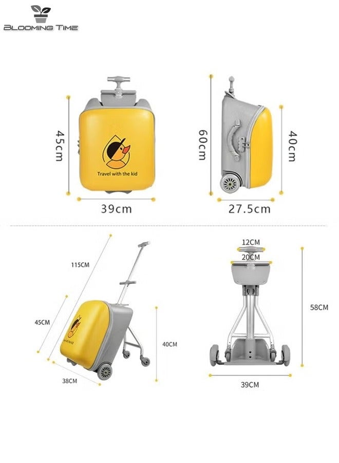 Luggage Children Can Mount Lazy Trolley To Travel And Walk The Baby Artifact Little Yellow Duck Baby