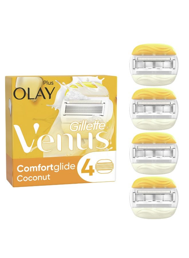 Gillette And Olay Razor Blade Refills, 4 Count