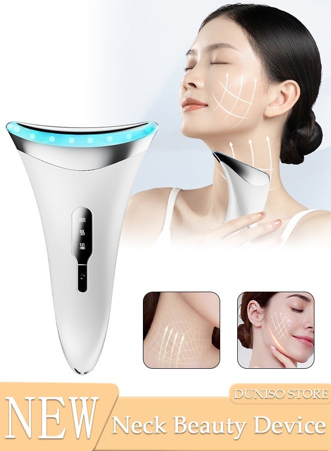 Neck Face Beauty Device,  Portable Skin Care Face Massage,3 in 1 Facial Massager, Double Chin Reducer Vibration Massager Wrinkles Removal, Lifts and Tightens Sagging Skin,Face Sculpting Tool with Ther