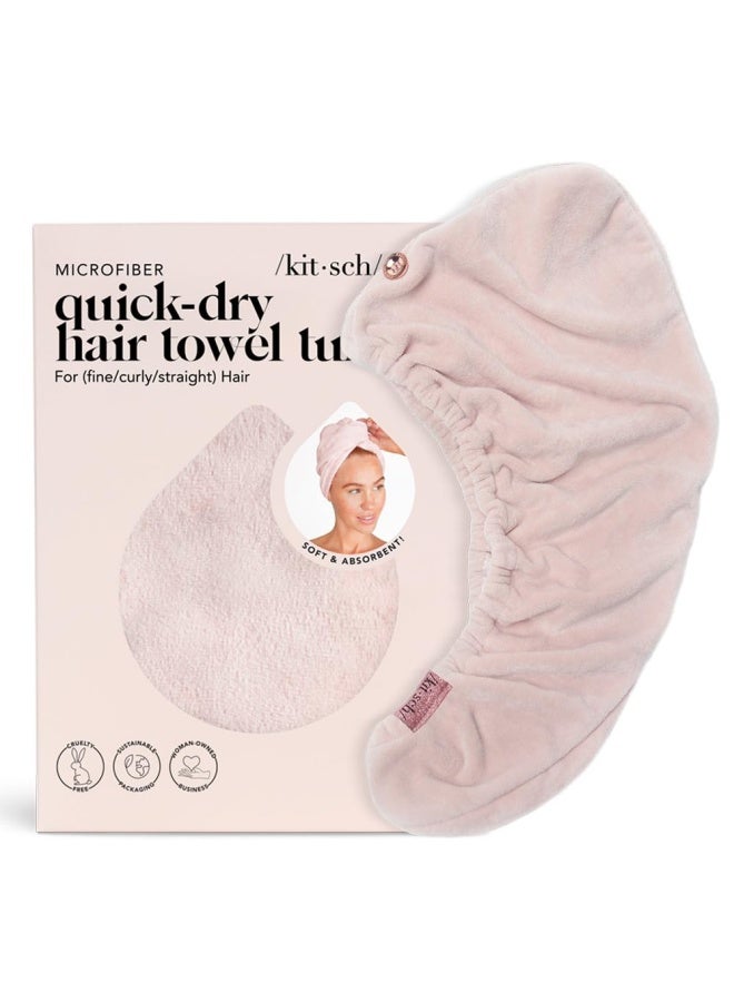 Microfiber Hair Towel Wrap For Women- Hair Turban For Drying Wet Hair- Super Absorbent And Ultra Soft Palm