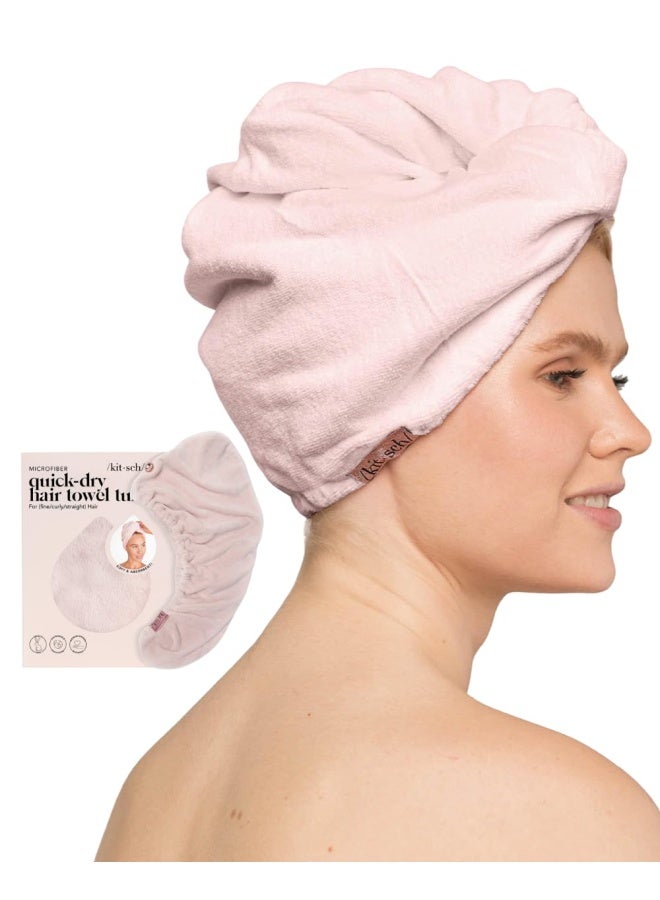 Microfiber Hair Towel Wrap For Women- Hair Turban For Drying Wet Hair- Super Absorbent And Ultra Soft Palm