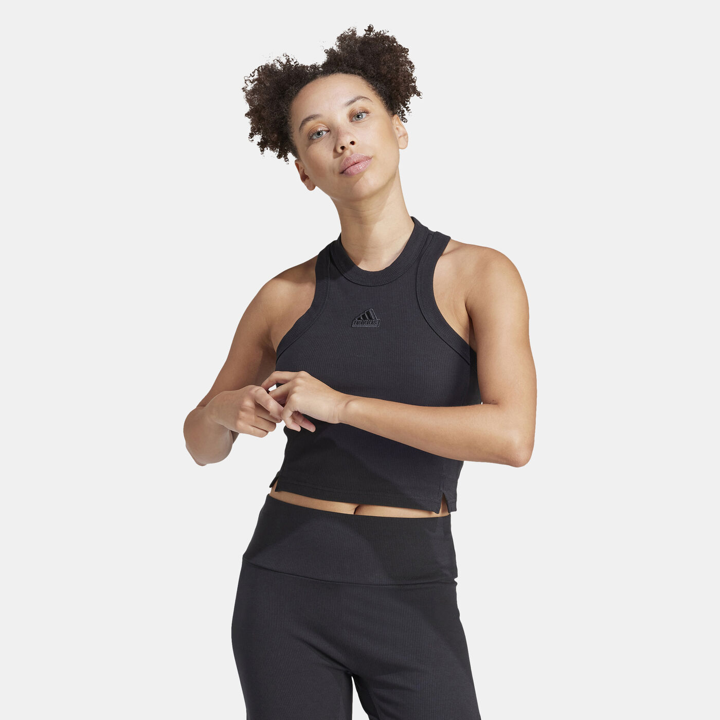 Women's Lounge Ribbed Cropped Tank Top