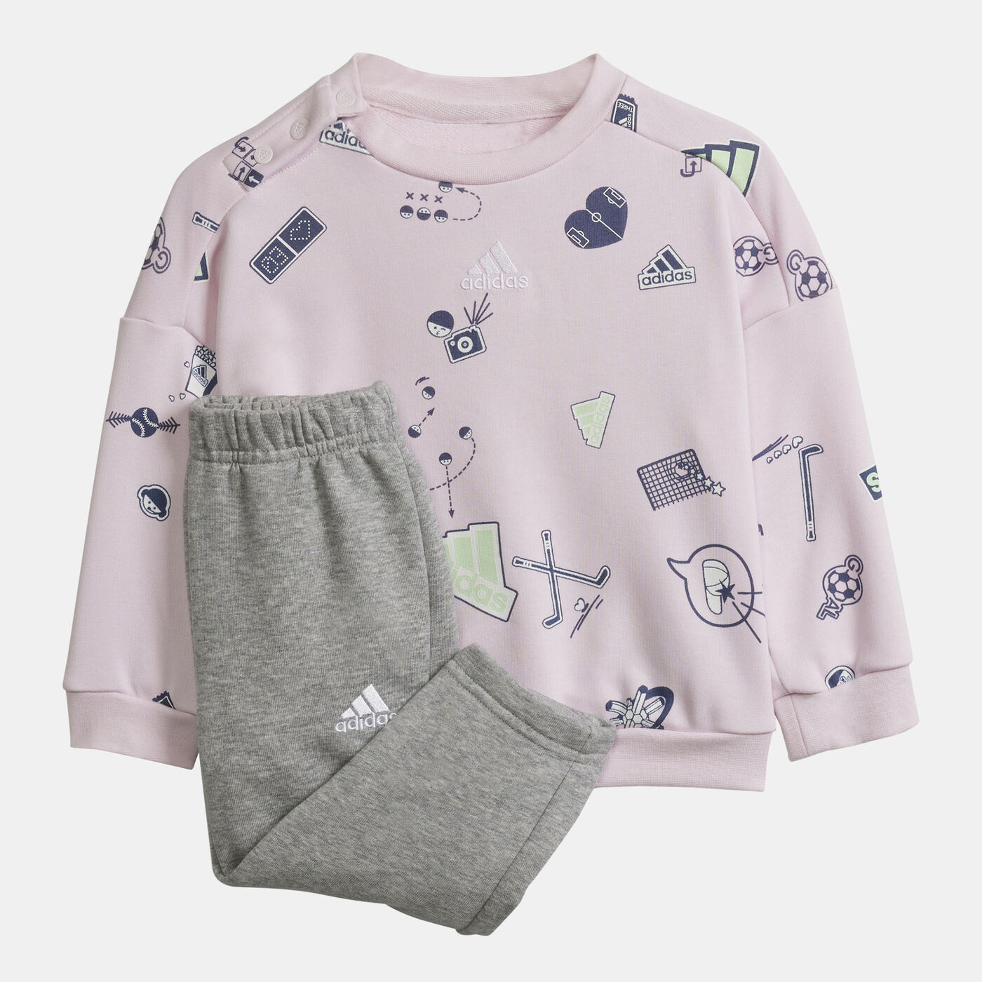 Kids' Brand Love Sweatshirt And Sweatpants Set