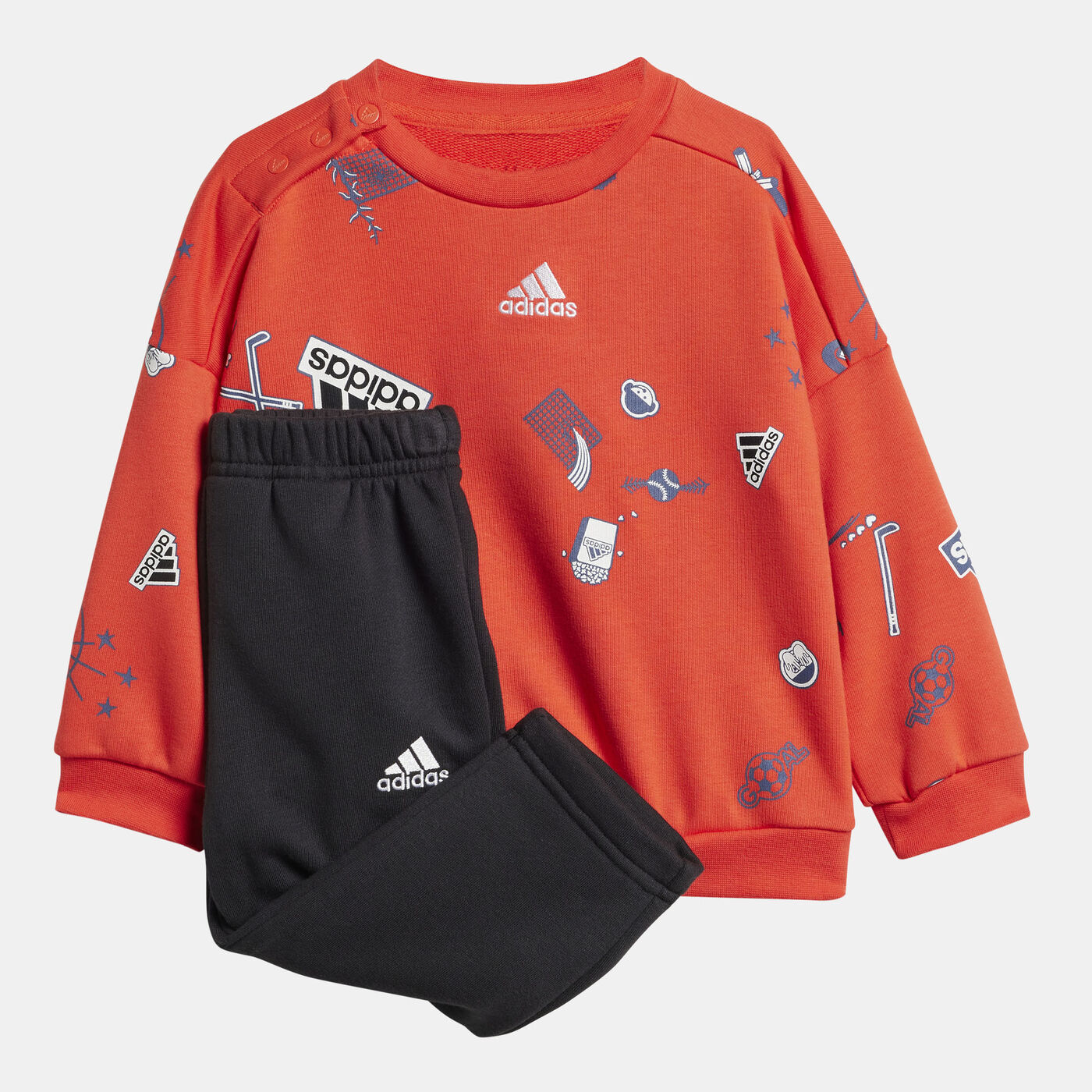 Kids' Brand Love Sweatshirt And Sweatpants Set