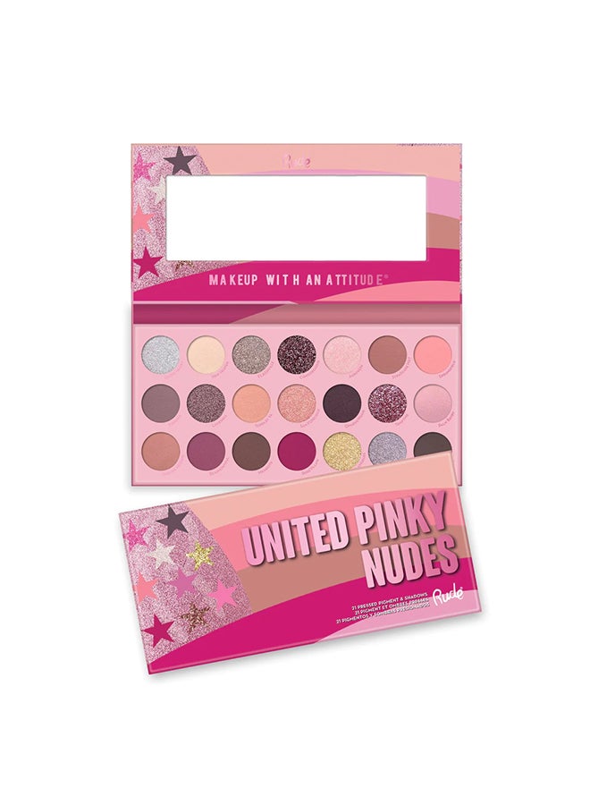 United Pinky Nudes - 21 Pressed Pigment & Shadows Palette