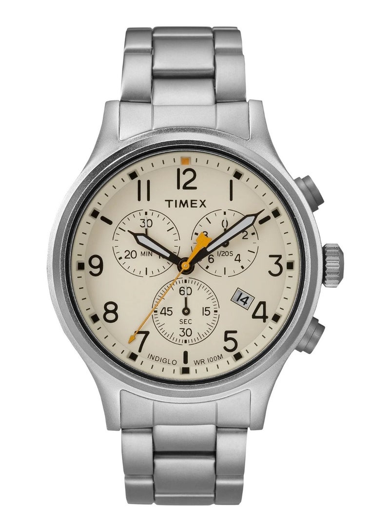 Timex Brass Multi-Function Men's Watch With Silver Stainless Steel TW2R47600