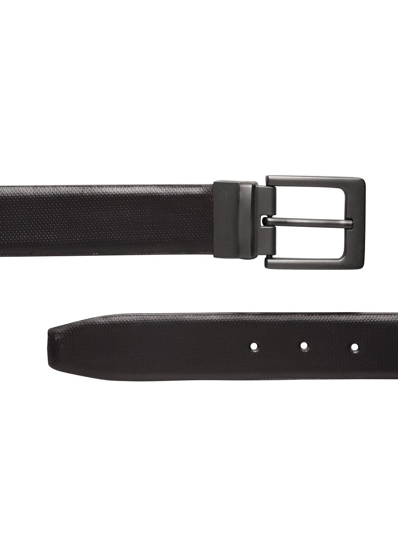 Reversible Genuine Leather Black Brown Belt for Men