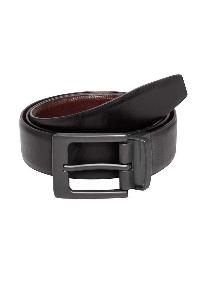 Reversible Genuine Leather Black Brown Belt for Men