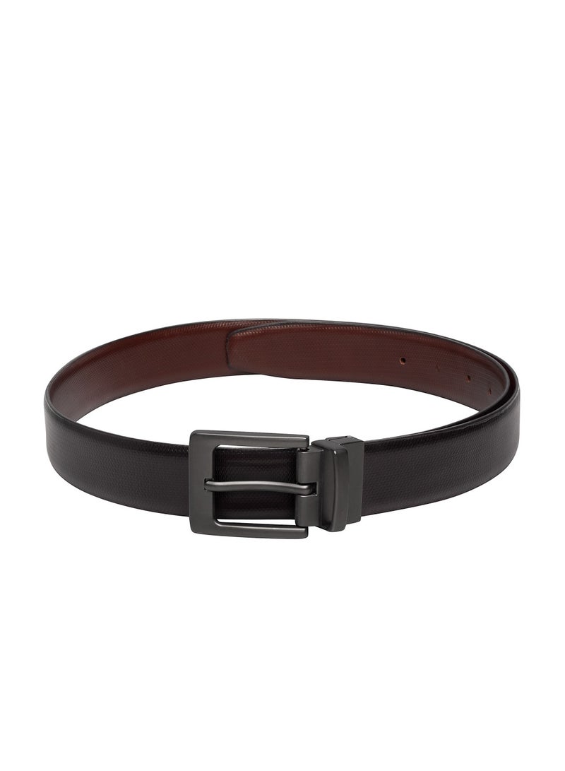 Reversible Genuine Leather Black Brown Belt for Men