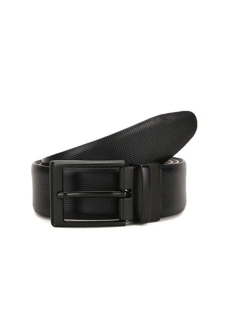 Reversible Genuine Leather Black  Belt for Men