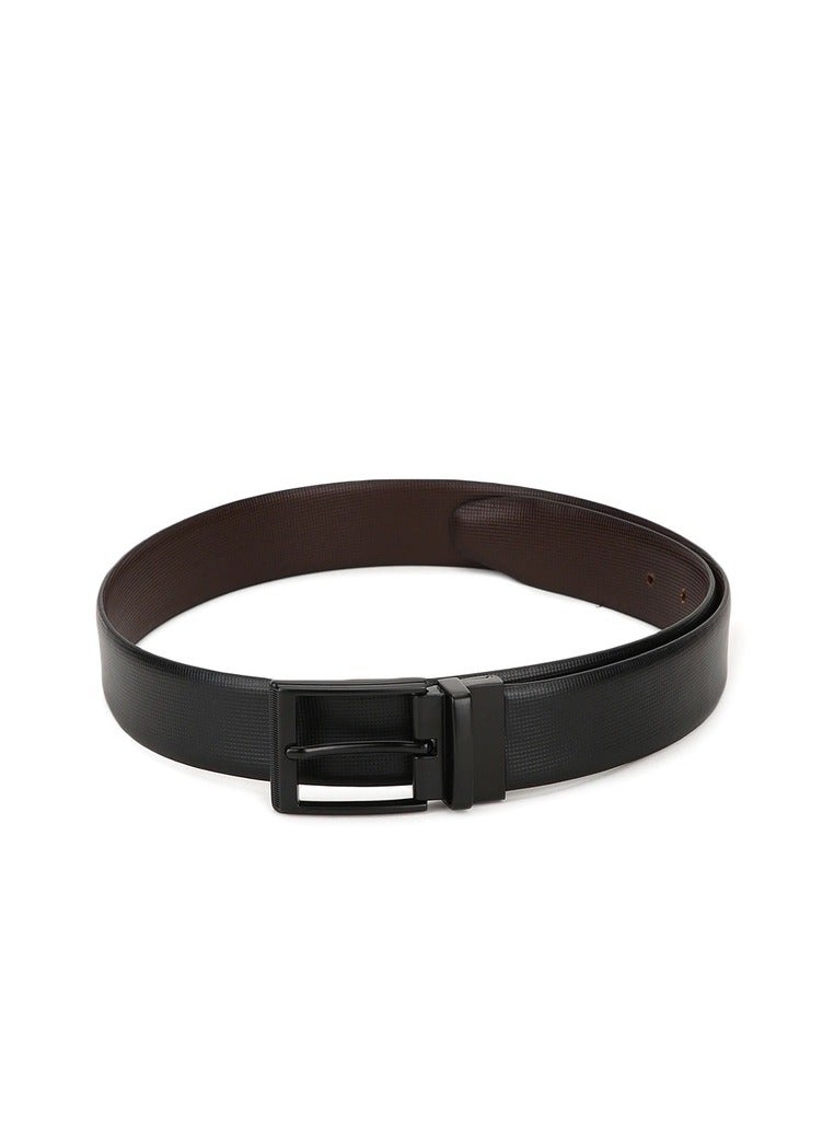 Reversible Genuine Leather Black  Belt for Men