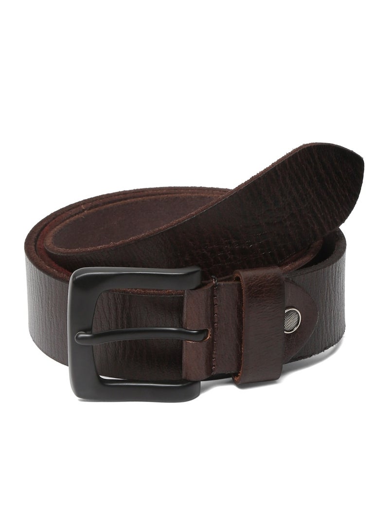 Real Genuine Leather Brown Casual Belt for Men