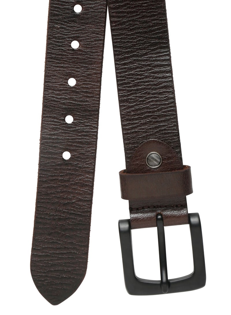 Real Genuine Leather Brown Casual Belt for Men