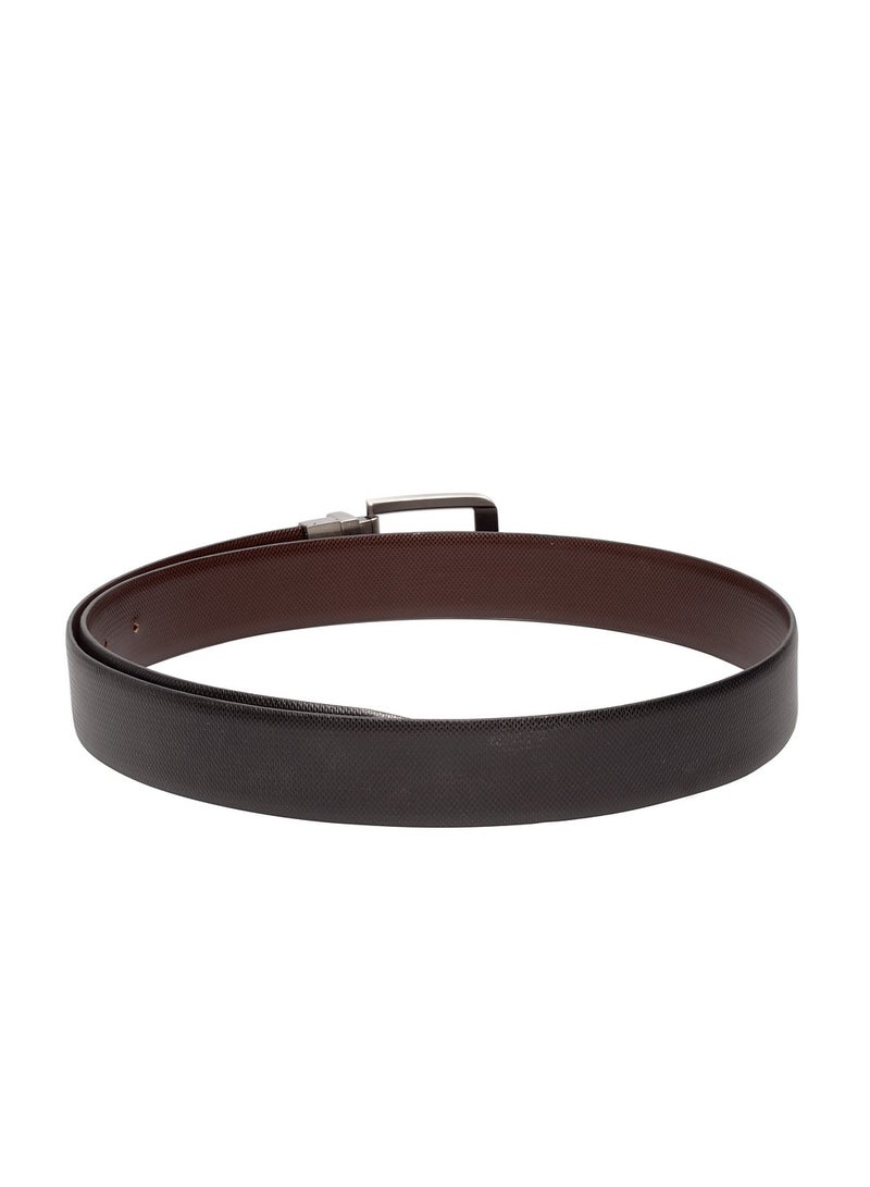 Reversible Genuine Leather Black Belt for Men