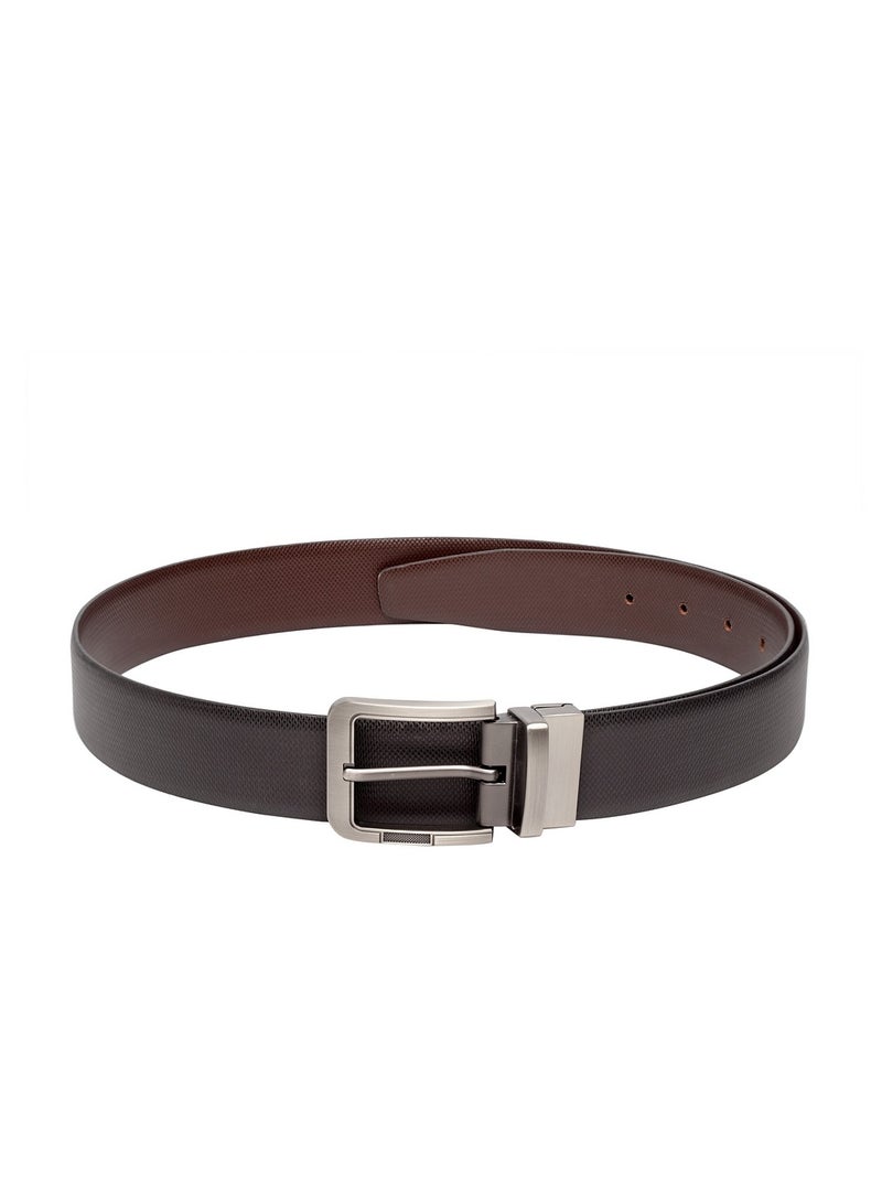 Reversible Genuine Leather Black Belt for Men