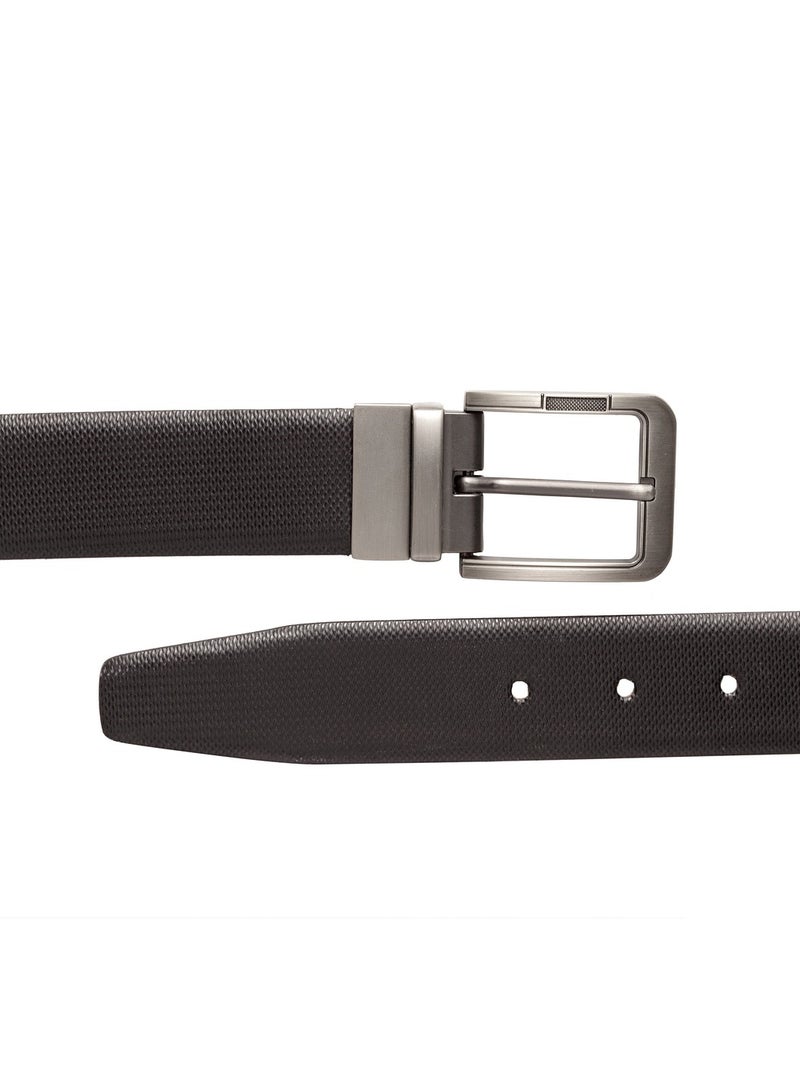 Reversible Genuine Leather Black Belt for Men