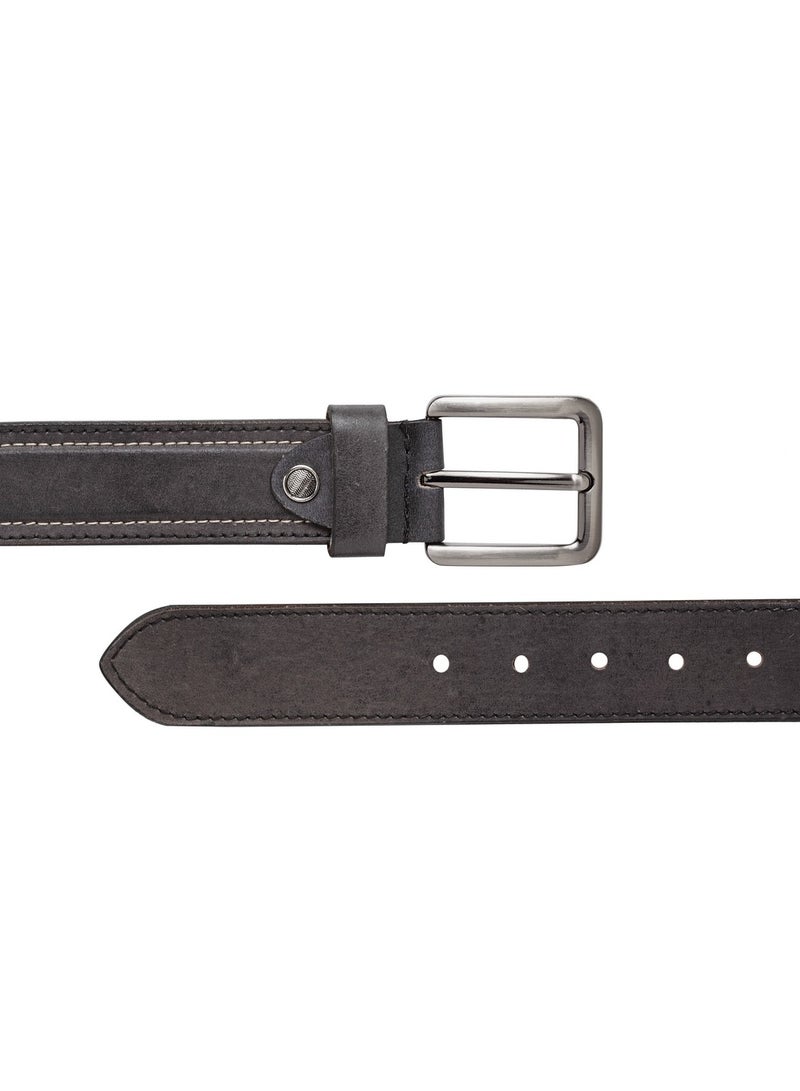 Genuine Leather Casual Black Belt for Men