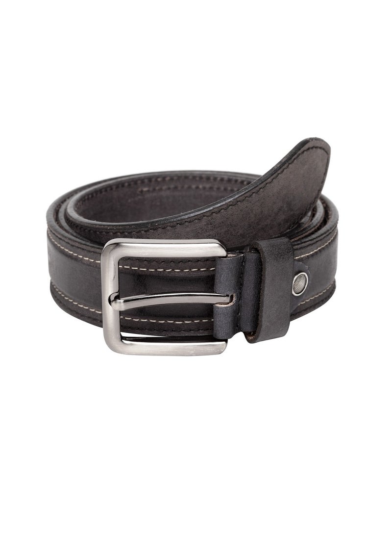 Genuine Leather Casual Black Belt for Men