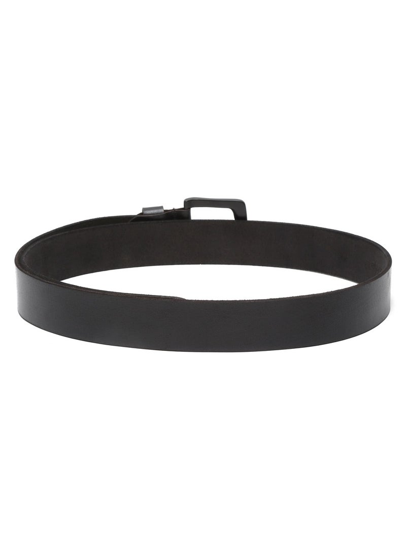 Real Genuine Leather Black Casual Belt for Men