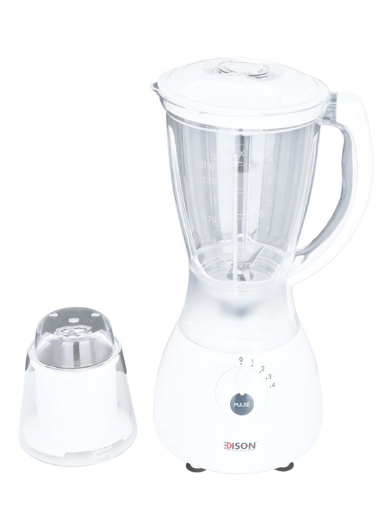 Electric Blender White 2×1 1.5L 550W 4 Speeds