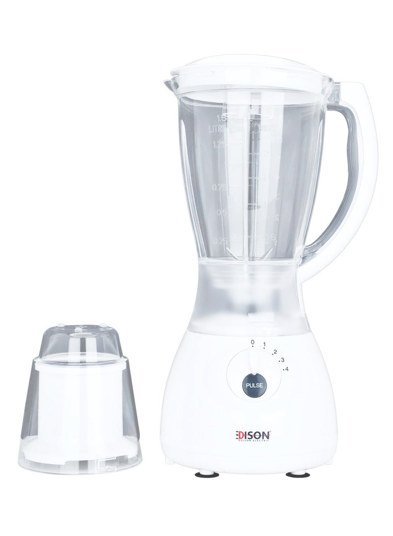 Electric Blender White 2×1 1.5L 550W 4 Speeds