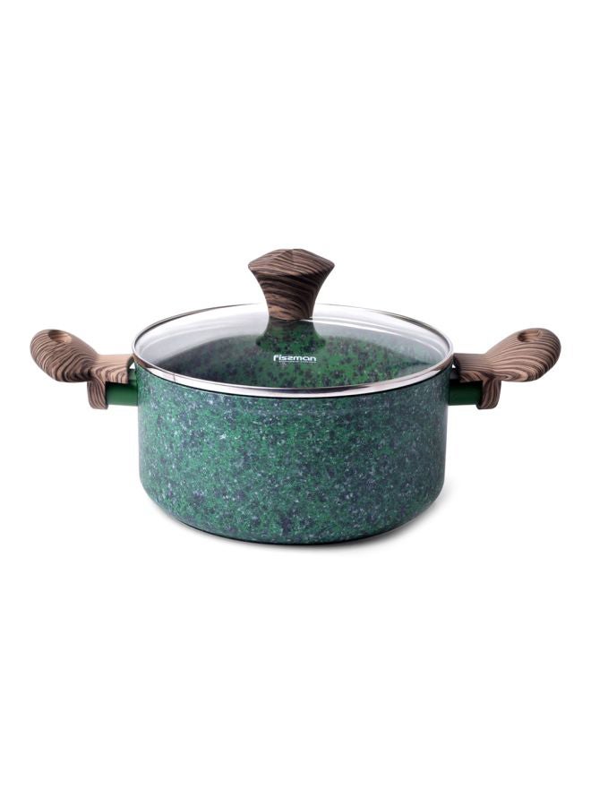 Non-Stick Casserole With Lid Green/Clear/Brown 24cm