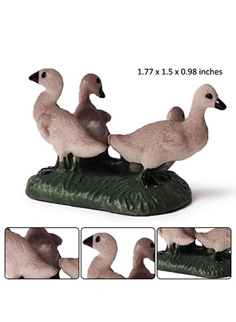 Farm Animals Goose Figurines, Simulated Farm Life Realistic Plastic Animals for Collection Educational Props Duck Toy Figurine for Kids Ages 3 and Above