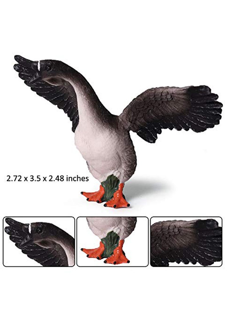 Farm Animals Goose Figurines, Simulated Farm Life Realistic Plastic Animals for Collection Educational Props Duck Toy Figurine for Kids Ages 3 and Above