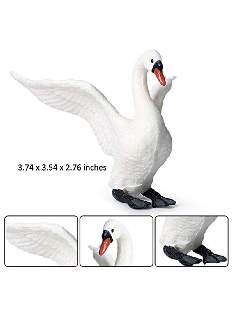 Farm Animals Goose Figurines, Simulated Farm Life Realistic Plastic Animals for Collection Educational Props Duck Toy Figurine for Kids Ages 3 and Above