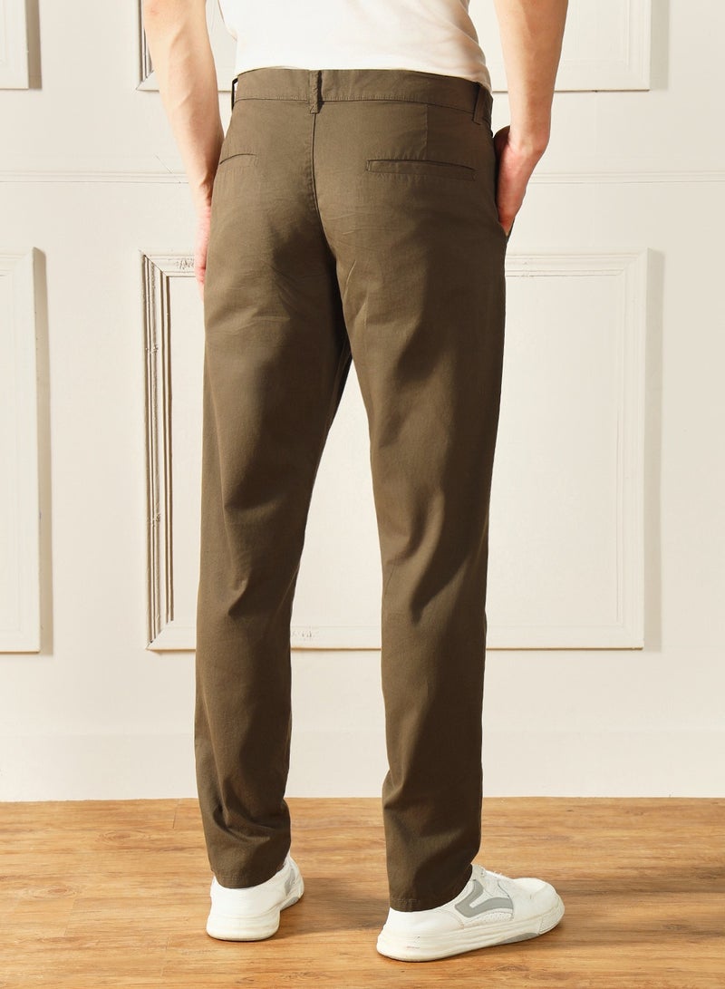 Forest Green Chinos for Men - Slim Fit, Trendy