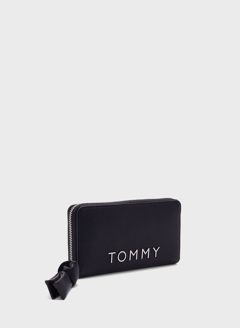 Logo Detailed Long Zip Over Wallet