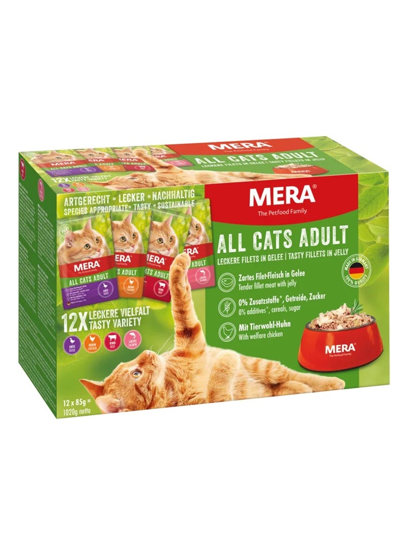 MERA All Cats Adult wet food Multibox 12 X 85gm