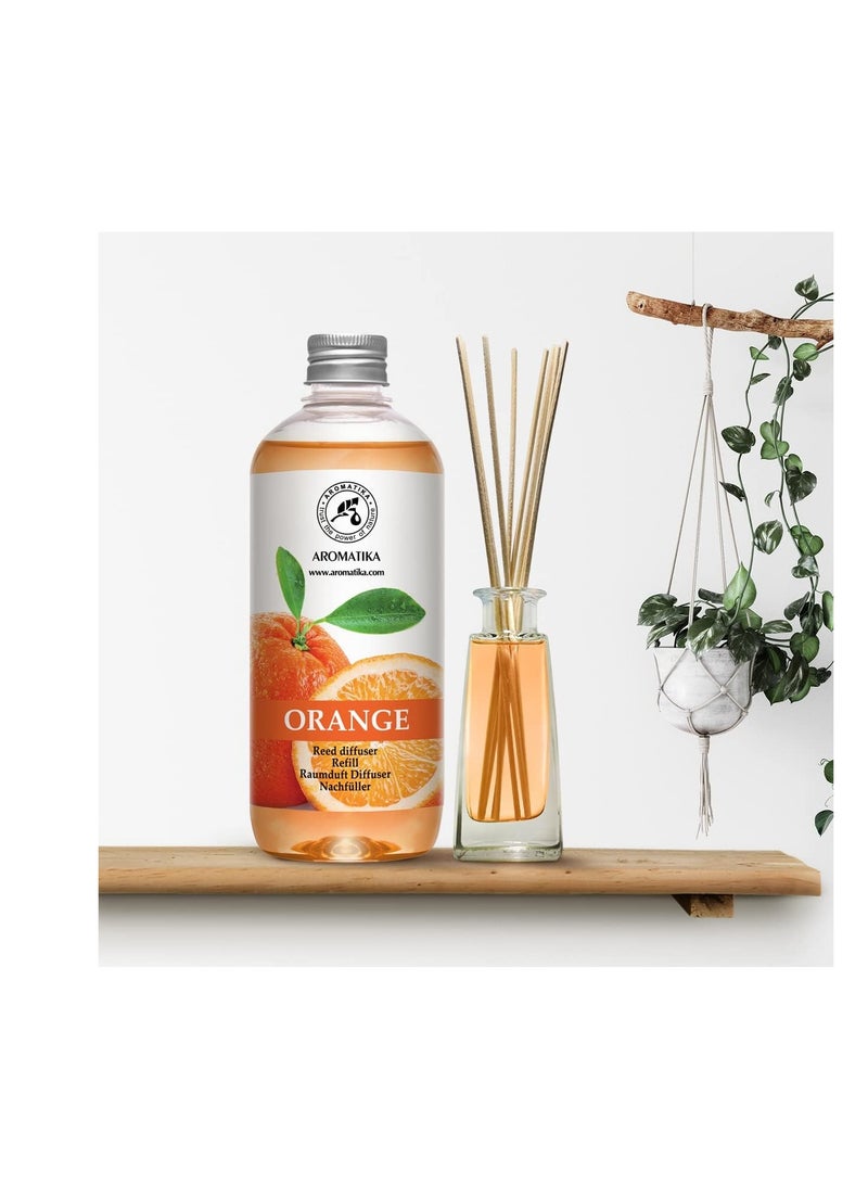 Orange Essential Oil Reed Diffuser Refill 17 Fl Oz (500ml) - Aromatherapy for Relaxation