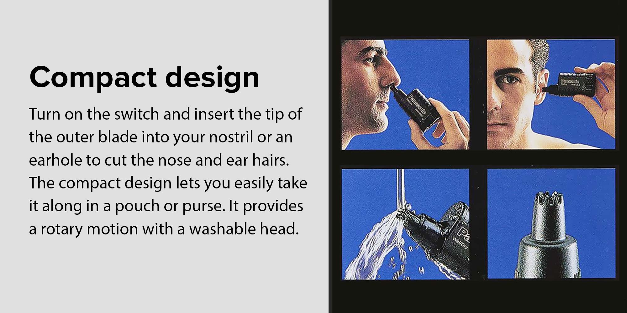 Nose And Ear Hair Trimmer Black
