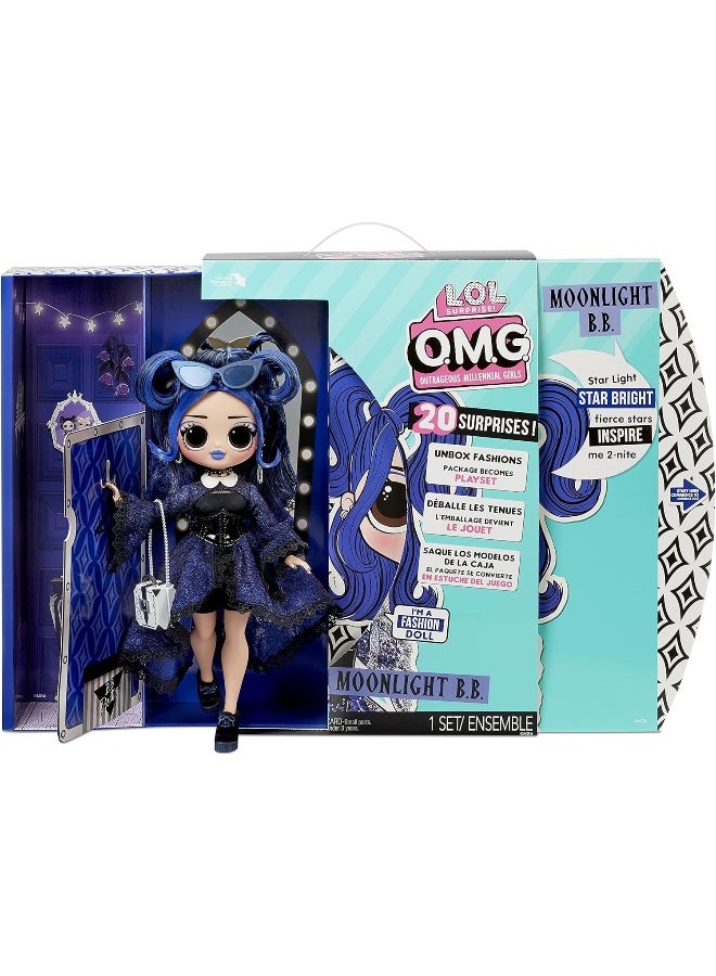 L.O.L. Surprise! Omg Moonlight B.B. Fashion Doll Dress Up Doll Set With 20 Surprises For Girls And Boys Kids 4+, Multicolor, OMG Doll Series 4 Style 4