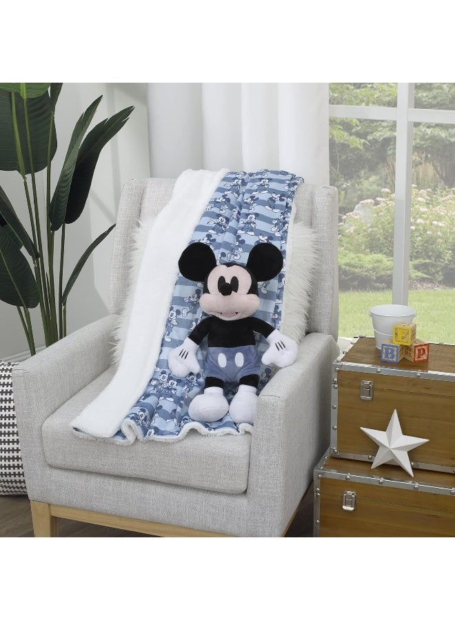 Disney Mickey Mouse Black, White, and Blue Plush