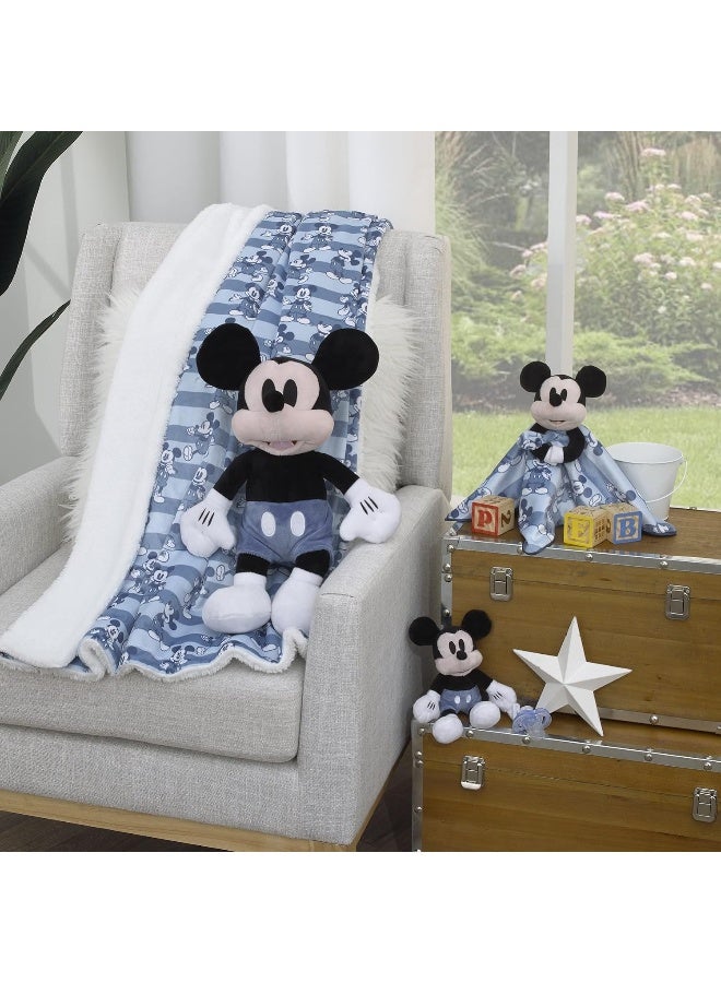 Disney Mickey Mouse Black, White, and Blue Plush