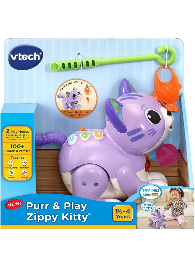 VTech Purr and Play Zippy Kitty, Purple