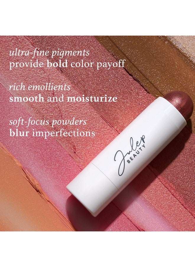 Skip The Brush Cream To Powder Blush Stick Rose Gold Blendable And Buildable Color 2In1 Blush And Lip Makeup Stick