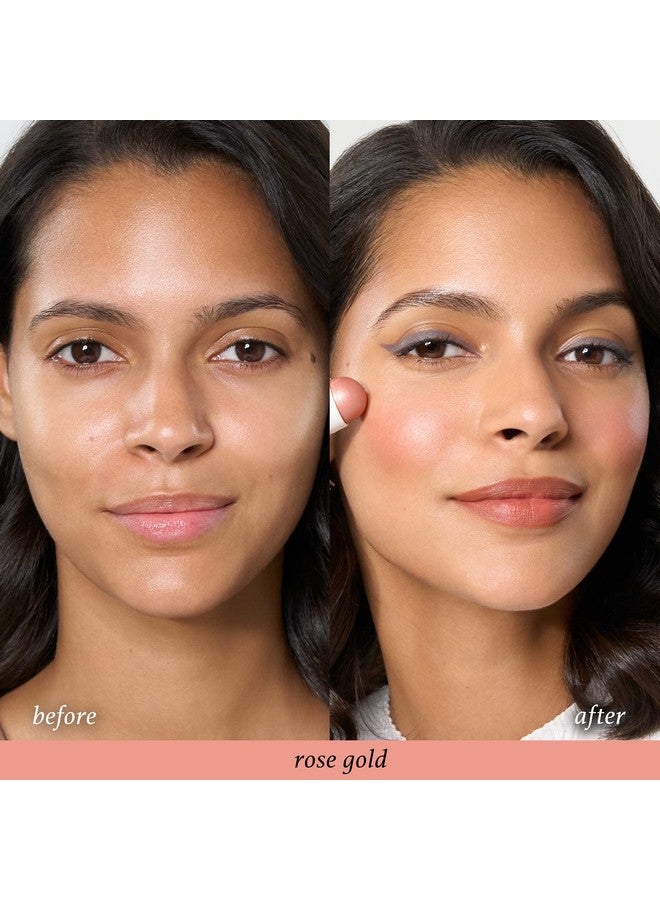 Skip The Brush Cream To Powder Blush Stick Rose Gold Blendable And Buildable Color 2In1 Blush And Lip Makeup Stick