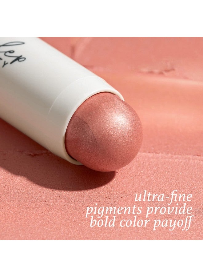 Skip The Brush Cream To Powder Blush Stick Rose Gold Blendable And Buildable Color 2In1 Blush And Lip Makeup Stick