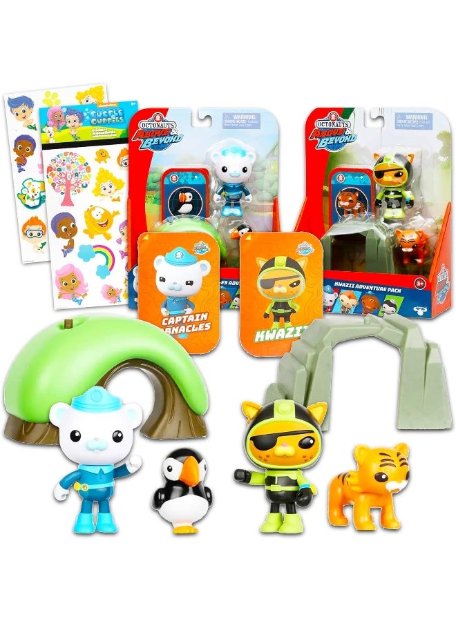 Disney Octonauts Toys Bundle - 2 Pc Octonauts Party Favors, Action Figures Featuring Captain Barnacles and Kwazii, Accessories and More | Octonauts Playset