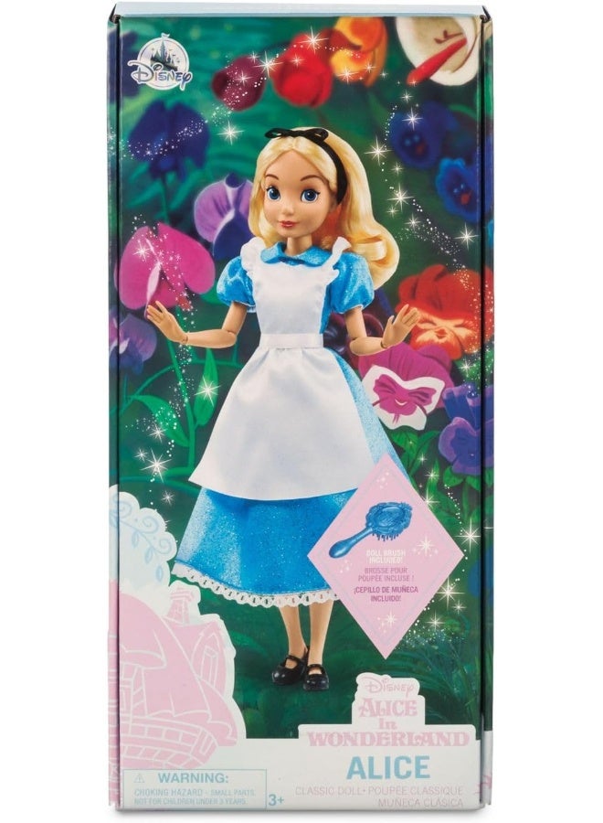 Disney Store Official Alice Classic Doll from Alice in Wonderland - 10-Inch - Detailed Design Recapturing Movie Magic - Perfect for Fans & Collectors