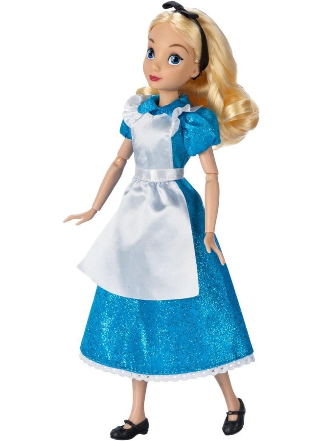 Disney Store Official Alice Classic Doll from Alice in Wonderland - 10-Inch - Detailed Design Recapturing Movie Magic - Perfect for Fans & Collectors