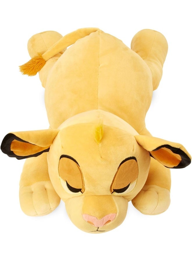 Disney Store Official Simba Cuddleez Plush - The Lion King - 26-Inch - Ultra-Soft & Cuddly Jungle King - Detailing & Premium Quality - Ideal Gift for Fans, Kids & Collectors of Disney Classics