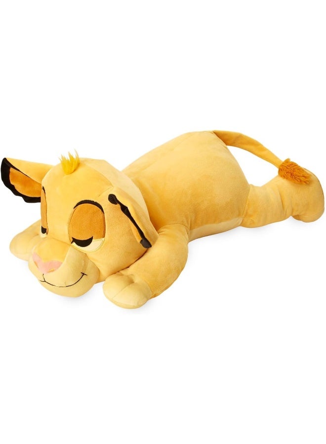 Disney Store Official Simba Cuddleez Plush - The Lion King - 26-Inch - Ultra-Soft & Cuddly Jungle King - Detailing & Premium Quality - Ideal Gift for Fans, Kids & Collectors of Disney Classics